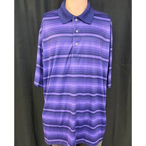 Ben Hogan Men's Purple Striped Golf Shirt/Polo Size 2XL SKU 5063